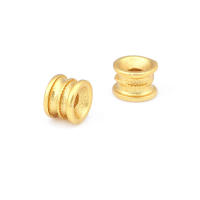 Gran Espaciador de Cilindro de Latón Dorado de 18K Accesorios para Hacer Pulseras - details 6