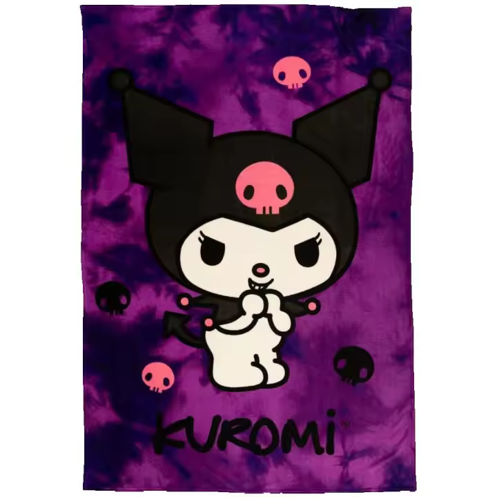 Franco Collectibles Kuromi ropa de cama manta súper suave y acogedora - 1
