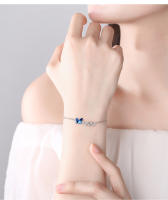 Pulsera de Plata para Mujer con Piedra de Água Marina Ajustable Ideal para Aniversarios y Regalos de Cumpleaños - details 2