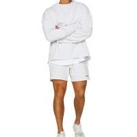Traje de entrenamiento deportivo para hombre, sudadera con capucha, pantalones cortos para correr, camisa de manga larga - details 18