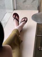 Chanclas planas, zapatos para mujer, ropa de verano, nuevo diseño de nicho casual, playa, vacaciones, sandalias con punta abierta. - details 36