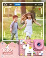 Cámara de Niños con Dinosaurios de Dibujos Animados Bloque de Construcción de 32GB SD Card Incluido - details 2
