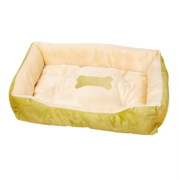 Cama de Mascotas Suave y Cálida Cojín de Almohada de Peluche para Perros y Gatos Marrón 70x54 CM - 1