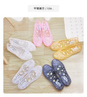 Nuevos zapatos de gelatina, sandalias bajas transparentes de moda para mujer, zapatillas auténticas de USA - details 16