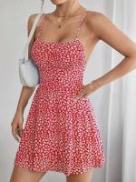 Falda corta de moda de verano, vestido nuevo sexy rojo hermoso elegante, ropa de mujer, vestido de vacaciones en la playa - details 8