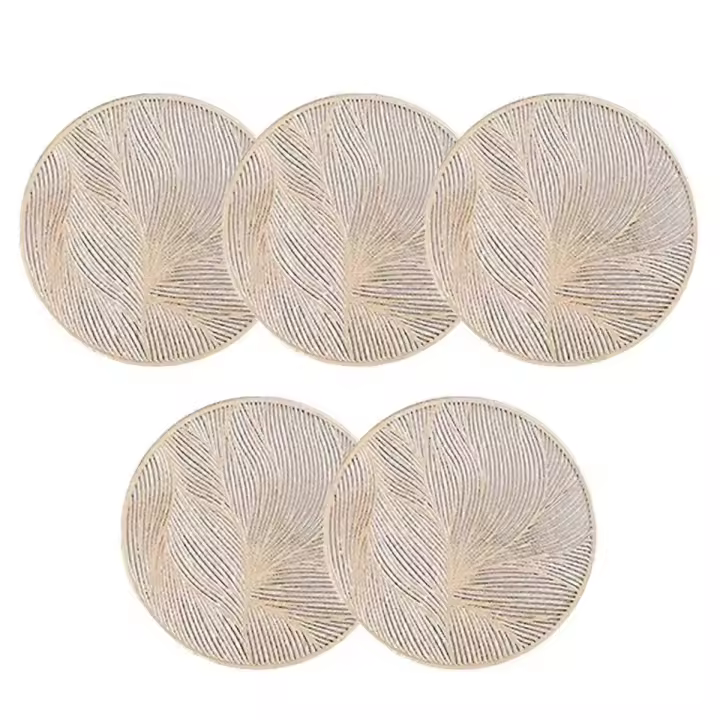 Posavasos redondos, posavasos térmicos, estera protectora antideslizante para mesa de comedor, cocina, café, té, bebida caliente - 1