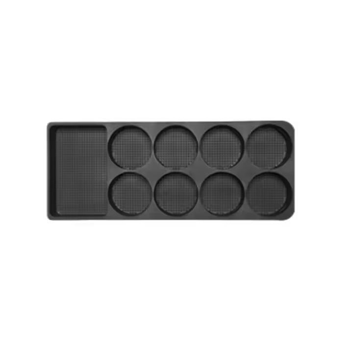 Caja de almacenamiento para refrigerador L9, tapete de silicona, fijo, antideslizante, portavasos, negro - 1