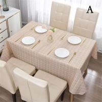 Mantel rectangular con estampado de cuadros de estilo nórdico, impermeable, resistente al aceite, patrón de búfalo de agua, mesa de comedor, fiesta - details 7