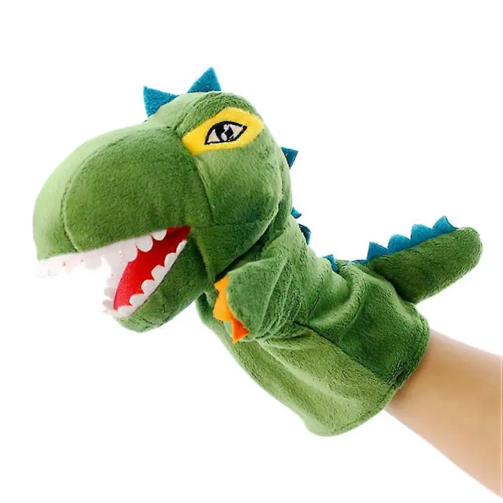 Peluche de Dinosaurio de Dibujos Animados Suave Muñeco de Mano para Interacción Padre-Hijo - 1