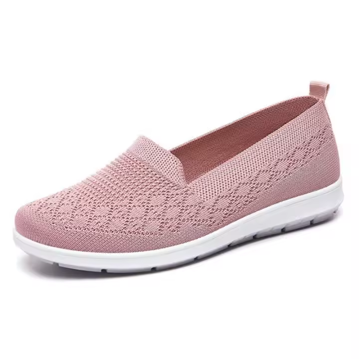 Zapatos planos ligeros deportivos de mujer de malla transpirable, suela suave y gruesa - 1