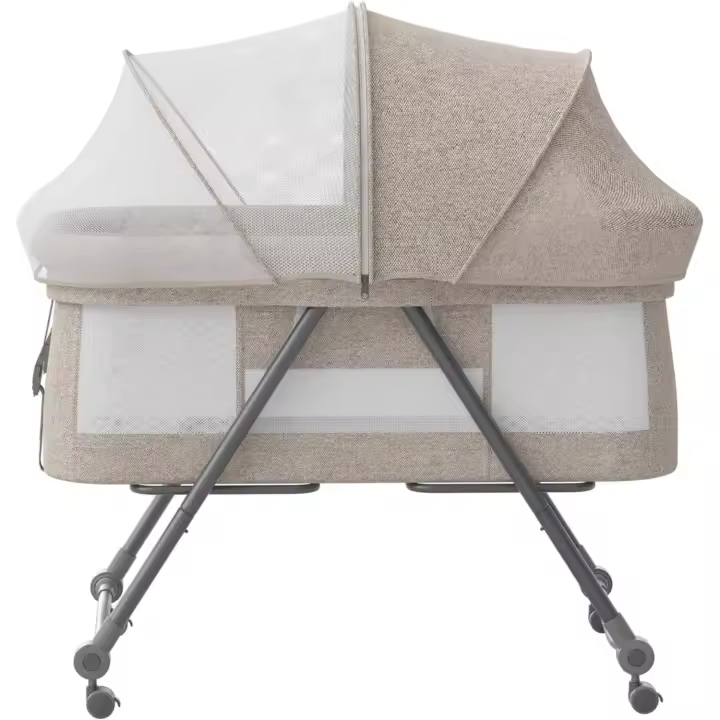 Cuna de Viaje Plegable Cuna para Bebé con Cojín y Ruedas Bolsa de Viaje - 1