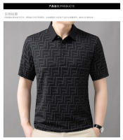 Polo de Moda de Verano para Hombres Alta Gama, Estampado, Manga Corta, Transpirable, Doble Apertura - details 7