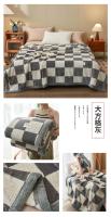 Manta de punto de hilo de chenilla suave, lavable a máquina, hecha a mano, para sofá y cama - details 16