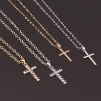 Collares ajustables con impresiones de Diamantes de imitación y de Cruz para Mujer, Color sólido, colgantes de Verano, joyería para Mujer - details 2