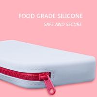 Bolsa De Maquillaje Portátil De Silicona Grande Con Cierre De Cremallera Y Soporte Para Brochas De Maquillaje Resistente Al Agua Para Viajes - details 6