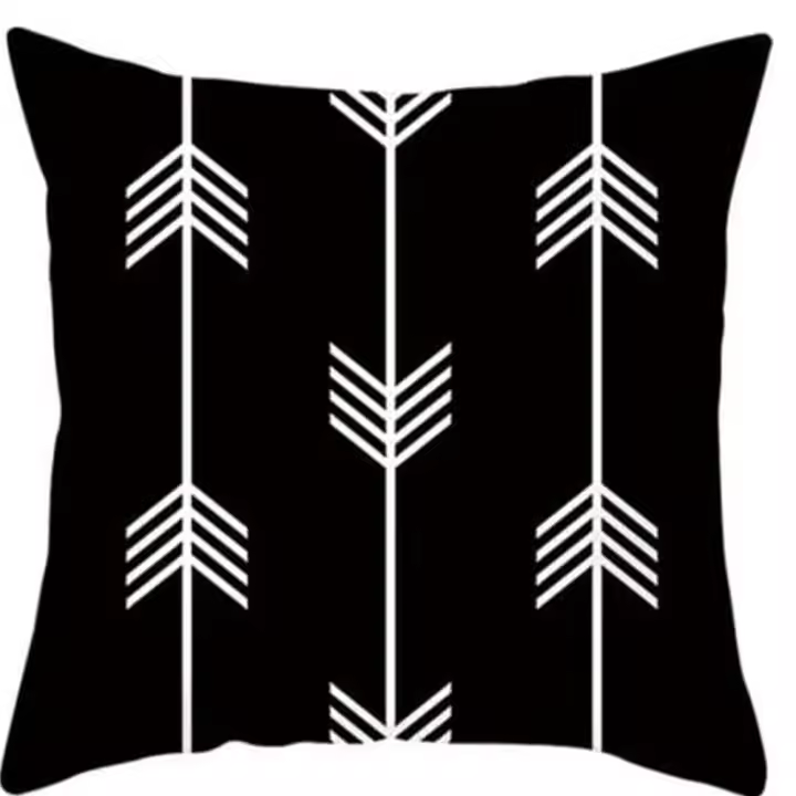 Fundas de almohada abstractas en blanco y negro, toque artístico contemporáneo, funda de cojín para sofá, decoración de habitación y dormitorio - 1