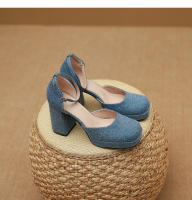Zapatos de tacón grueso con una tira de moda de nuevo estilo - details 27