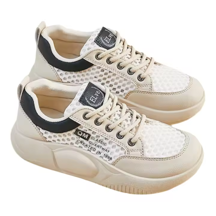 Zapatos blancos pequeños de verano 2025, nuevos, estilo femenino, para estudiantes, con suela gruesa, realzando, casuales, estilo skate, para calle. - 1
