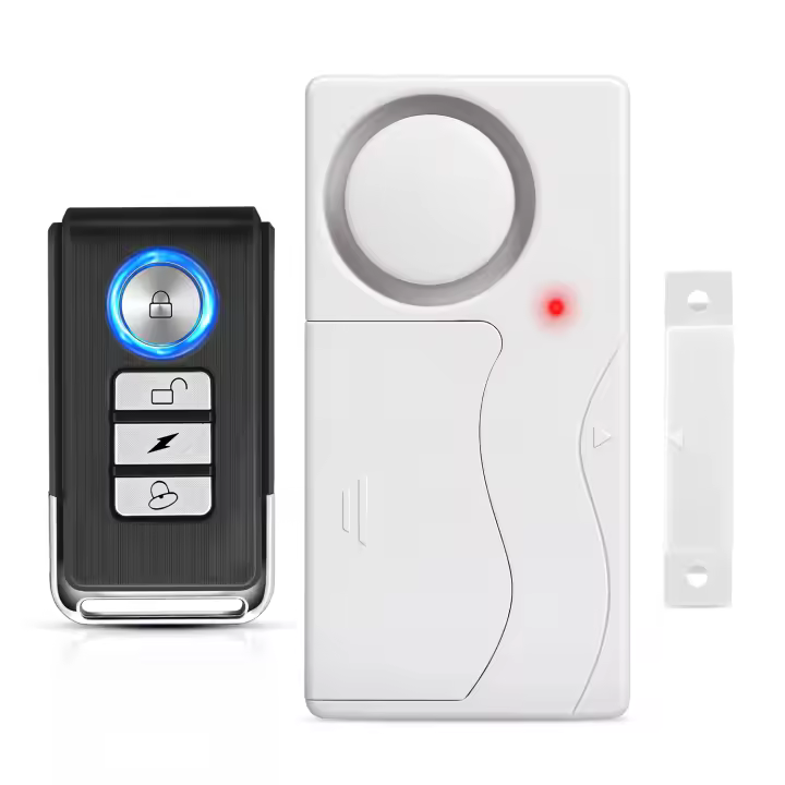Sensor de Seguridad para Puertas y Ventanas Awapow Alarma Inalámbrica Control Remoto Antirrobo con Batería - 1