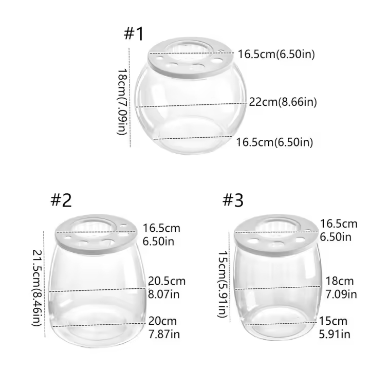 Recinto para tortugas, pecera transparente pequeña, terrario de tortuga de plástico inastillable con tapa, tanque de peces dorados, decoración del hogar - 1