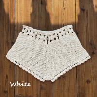 Pantalones cortos de baño con recortes de ganchillo para mujer, traje de baño, pantalones cortos de playa con cordón, bañadores de baño - details 1