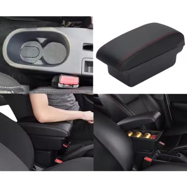 Soporte Para Brazos Peugeot 207 CC Caja De Almacenamiento Con USB Accesorios Para Coche Material ABS + Cuero PU - 1