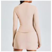 Top deportivo de manga larga, cuello redondo, ajustado, ligero y elástico para mujer - details 11