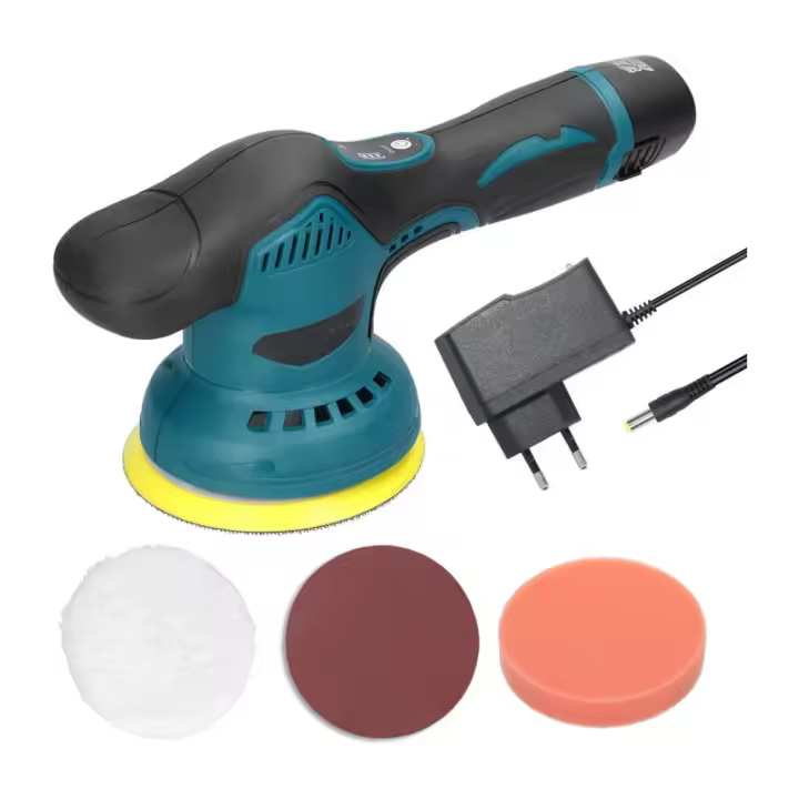 Pulidora excéntrica sin cable, Pulidora eléctrica, Eliminador de cera, Juego de 5 piezas - 1