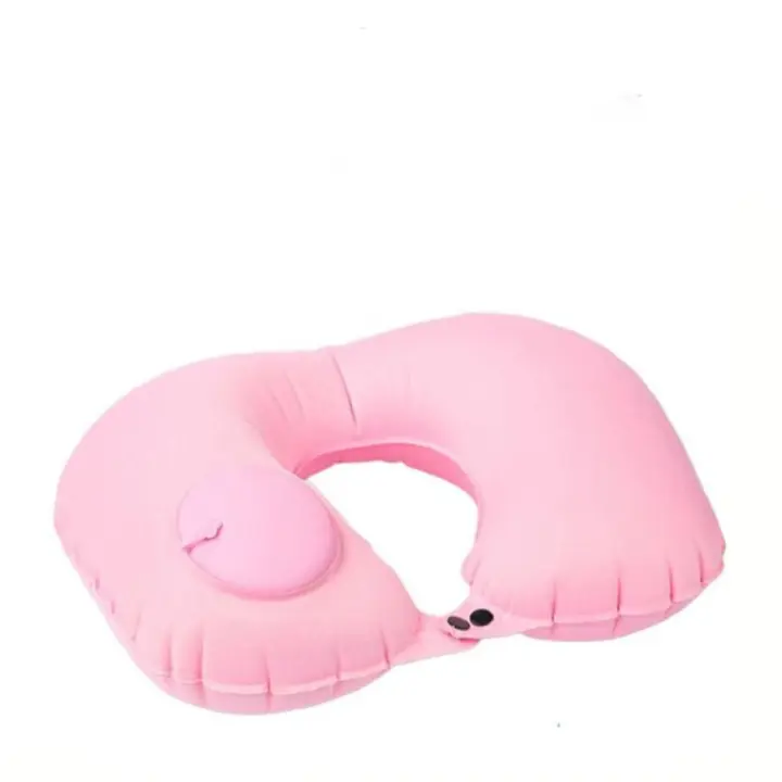 Almohada inflable de aire automática súper ligera, almohada inflable portátil en forma de U, anillo plegable, cojín para el cuello en forma de U - 1