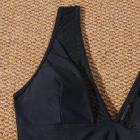 Traje de Baño de Una Pieza Bajo la Espalda 2025 Traje de Baño Sexy con Cuello en V - details 5