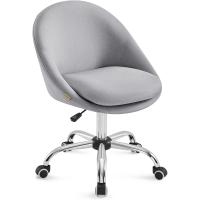 Algodón y Lino, Silla de Escritorio, Acolchada con Espuma, Altura Ajustable, para Estudio, Dormitorio - details 0