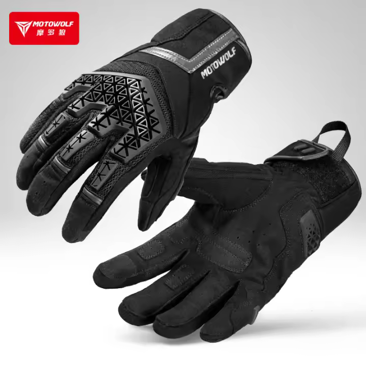 Guantes De motocicleta De dedo completo Para hombre, Protector De TPR Para pantalla táctil, Accesorios Para Motos - 1