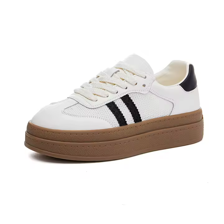 Zapatos de cuero de entrenamiento alemán nueva malla transpirable deportes Forrest Gump zapatos de las mujeres casual versátil blanco zapatos - 1