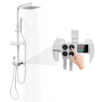 Sistema de Ducha de Acero Inoxidable con Termostato Ducha de Lluvia con 4 Tipos de Jets y Grifo - details 1