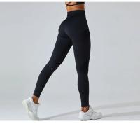 Pantalones deportivos de yoga para mujeres Cintura alta Entrenamiento rápido Control de barriga Elevación de glúteos Material de nylon Temporada primavera/verano - details 22