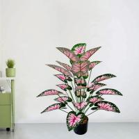 Sala de estar de estilo nórdico, simulación de plantas verdes, taro colorido, plantas en macetas, plantas falsas, flores decorativas falsas - details 0