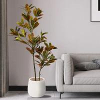 Árbol Ficus Largo de 120cm Plantas Tropicales de Goma Artificial con Hojas de Otoño - details 7