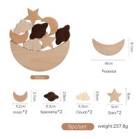 Juguetes de madera Montessori para bebés, bloque de equilibrio estilo luna estrella, juegos de mesa educativos para niños - details 0