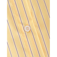 BUNO-2025 Primavera Verano amarillo manteca rayas mujeres camisas sueltas moda cuello vuelto solo pecho camisas finas para mujer - details 14