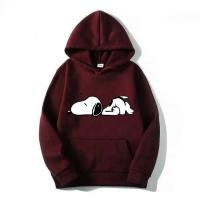 Sudaderas con capucha informales a la moda con estampado de dibujos animados de Snoopy para hombre y mujer, ropa para parejas de otoño e invierno - details 8