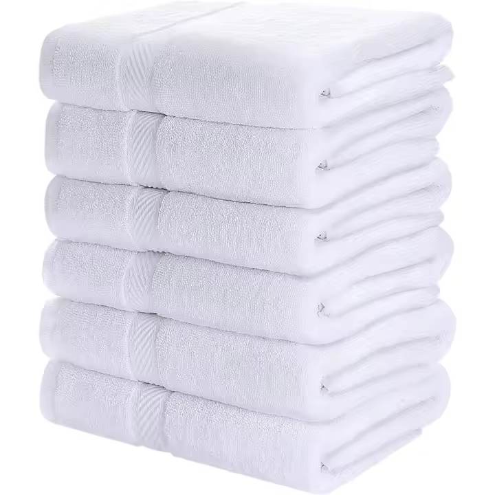 Juego de Toallas de Baño de Algodón 100% Tejido en Anillo de Alta Absorción Secado Rápido - 1