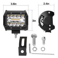 Coche LED luz de trabajo Pod 4 pulgadas 60W Punto de inundación Combo haz blanco amarillo estroboscópico Flash niebla lámpara de conducción para 4x4 todoterreno SUV ATV UTV - details 6
