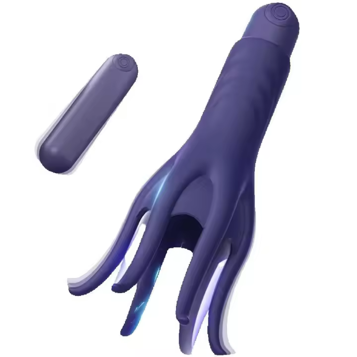 Leten potente entrenador de glande vibratorio para hombres masturbador punto G suave yema del dedo prolongar la resistencia masaje vibrador juguetes eróticos - 1