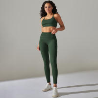 Hamidou-Conjunto de ropa deportiva de dos piezas para mujer, Leggings de cintura alta para gimnasio, Top corto, trajes deportivos de Fitness, ropa deportiva con lavado ácido - details 11