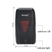 Kemei-maquinilla de afeitar eléctrica inalámbrica, afeitadora profesional recargable, máquina de afeitar para peluquero, doble red recíproca, KM-3381 - details 2