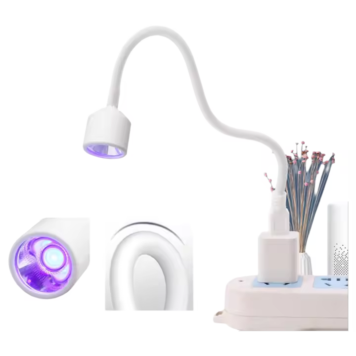 LINMAND-lámpara UV LED portátil, secador de uñas con tubo ajustable de 360 grados, para decoración artística de uñas - 1
