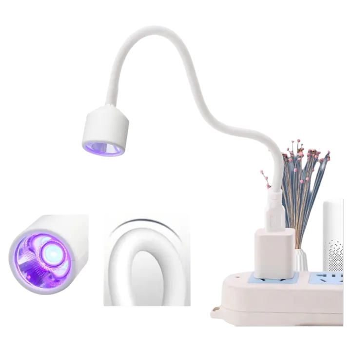 LINMAND-lámpara UV LED portátil, secador de uñas con tubo ajustable de 360 grados, para decoración artística de uñas - 1