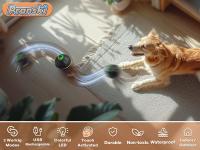 Pelota interactiva para juguetes para perros, pelotas para perros rodantes que rebote automático activadas en movimiento con luces LED, juguete interactivo inteligente para perros cachorros/pequeños/medianos y recargable por USB - details 0