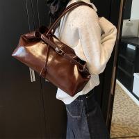 Bolso de mano vintage rojo para mujer con correa de hombro fija: gran capacidad, acabado texturizado, diseño casual y elegante para uso diario, bolso de mano diario |   Bolso Rojo Vintage |   Forro de poliéster duradero - details 2