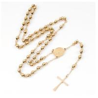 Rosario chapado en oro de 18 quilates grueso para hombres y mujeres, collar en Y, 1 pieza - details 5